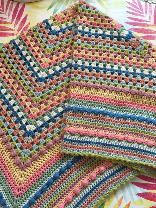 Woman’s Weekly Vintage Granny Square Blanket Kit, Alternative Colours