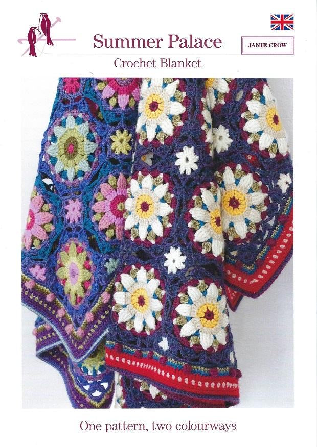 Janie Crow Summer Palace Crochet Blanket Kit Blue and Pink Version