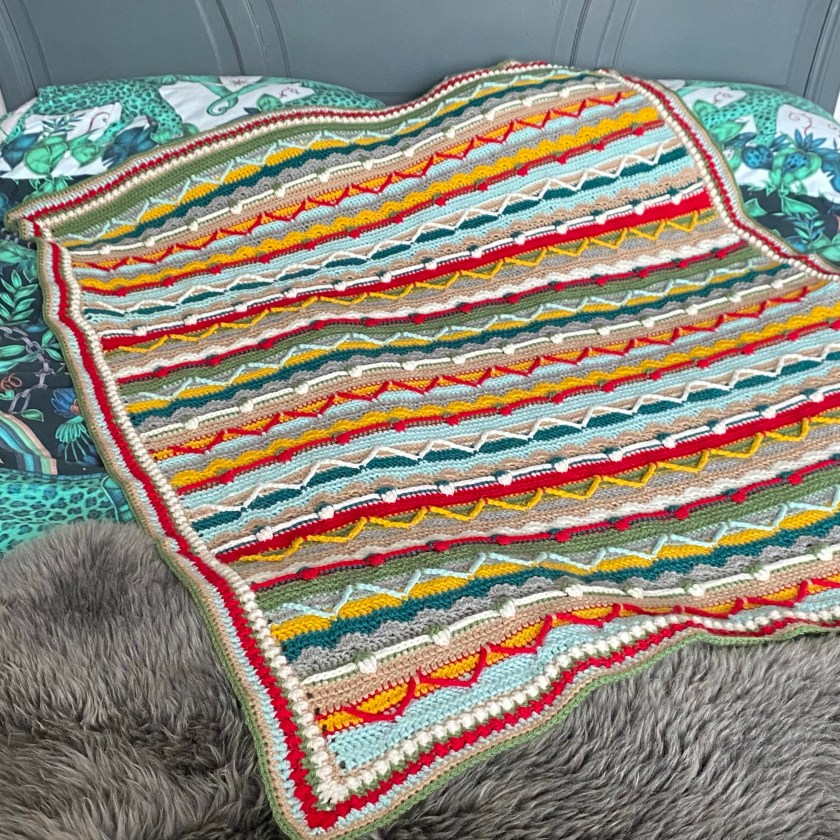 Woman's Weekly Festive Joy Crochet Blanket Kit.