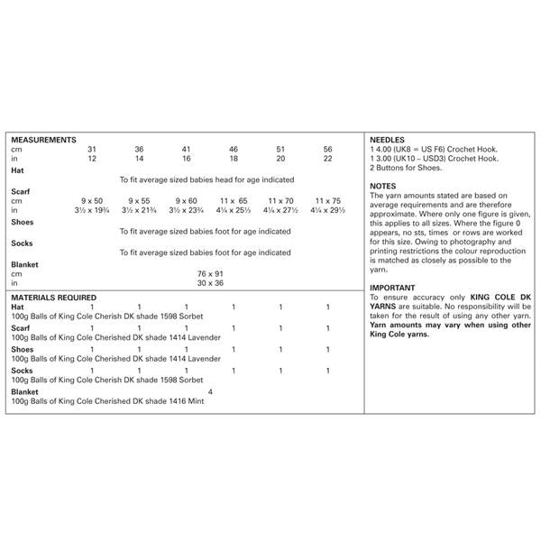 King Cole Baby Pattern Crochet 4419