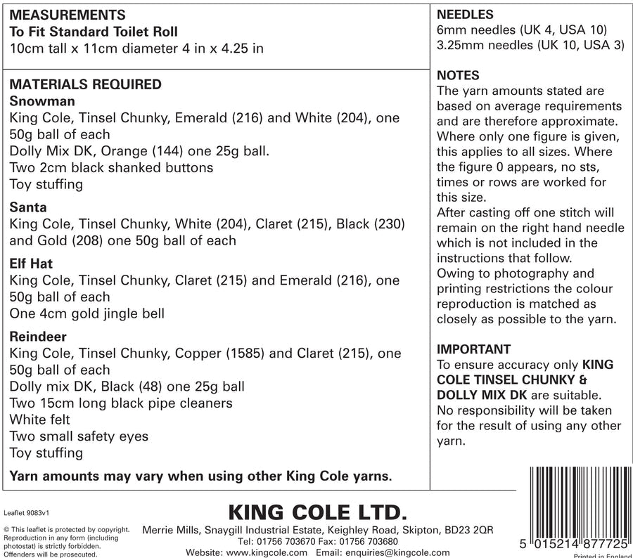 King Cole Tinsel Pattern 9083