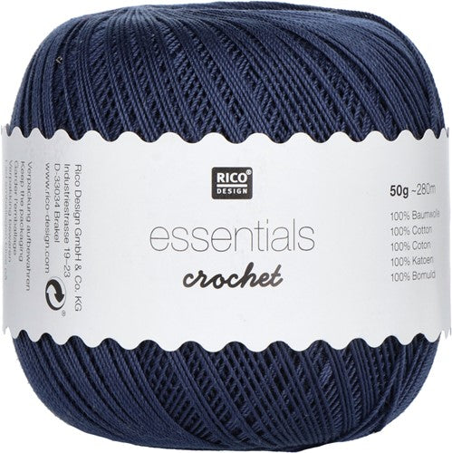 Rico Essentials Crochet Cotton 037 Midnight Blue