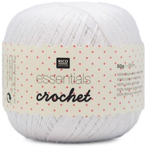Rico Essentials Crochet Cotton 001 White