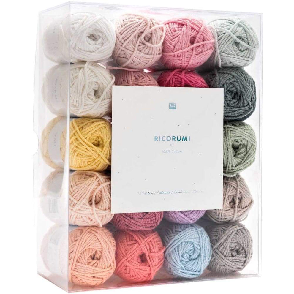 Alpine St Crochet Blanket Kit, Rico Ricorumi 20 Piece Pack