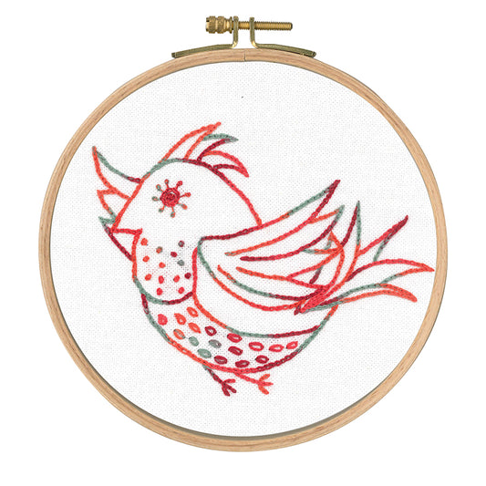 DMC Free Spirit Bird Embroidery Kit With Hoop