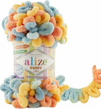 Alize Puffy Colour Finger Knitting 6314 Blue/Orange