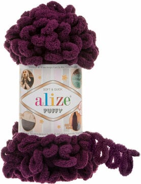 Alize Puffy Finger Knitting 111 Plum