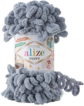 Alize Puffy Finger Knitting 428 Medium Grey